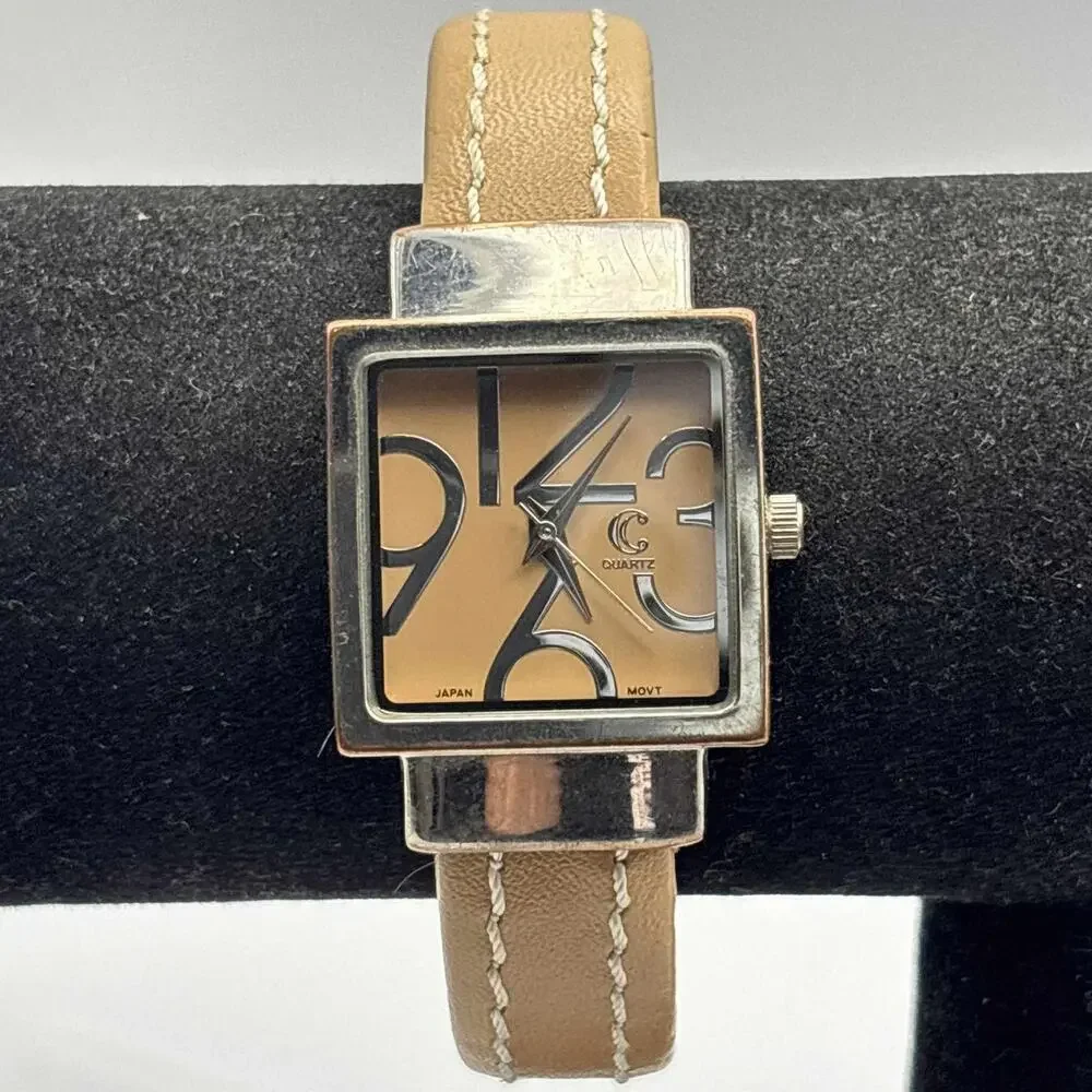 Vintage Tan Charming Charlie Cuff Watch